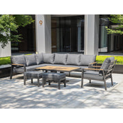 Garden furniture set PARKER 5-parts, grey - kuva 7