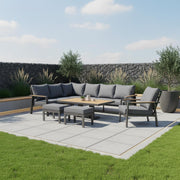 Garden furniture set PARKER 5-parts, grey - kuva 9