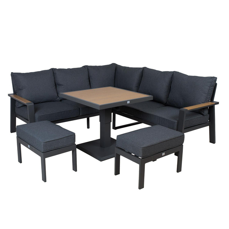 Garden furniture set PARKER 4-parts, grey - kuva 5