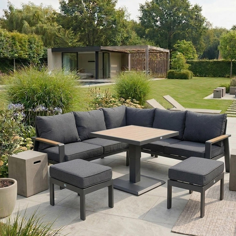 Garden furniture set PARKER 4-parts, grey - kuva 10