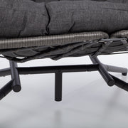 Hanging chair FINSE 2-seater 142x106xH194cm, dark grey - kuva 10