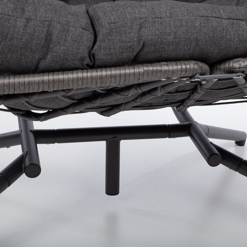 Hanging chair FINSE 2-seater 142x106xH194cm, dark grey - kuva 10
