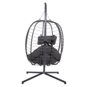 Hanging chair GRANVIN 90x114xH186cm, dark grey - kuva 5