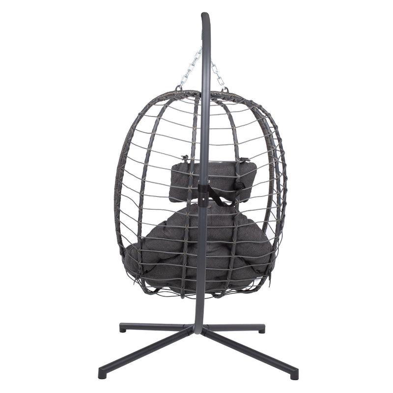 Hanging chair GRANVIN 90x114xH186cm, dark grey - kuva 5
