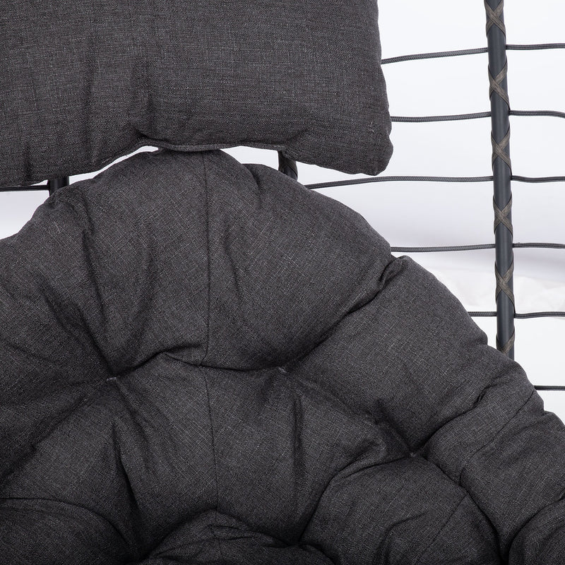 Hanging chair GRANVIN 90x114xH186cm, dark grey - kuva 7