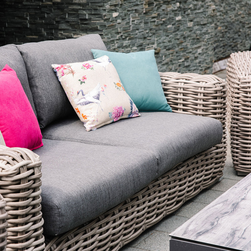 Garden furniture set CALISTA table, sofa and 2 chairs, grey - kuva 7