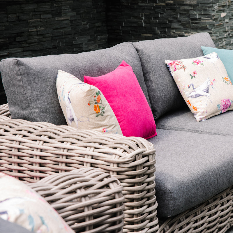 Garden furniture set CALISTA table, sofa and 2 chairs, grey - kuva 8