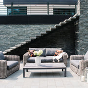 Garden furniture set CALISTA table, sofa and 2 chairs, grey - kuva 9