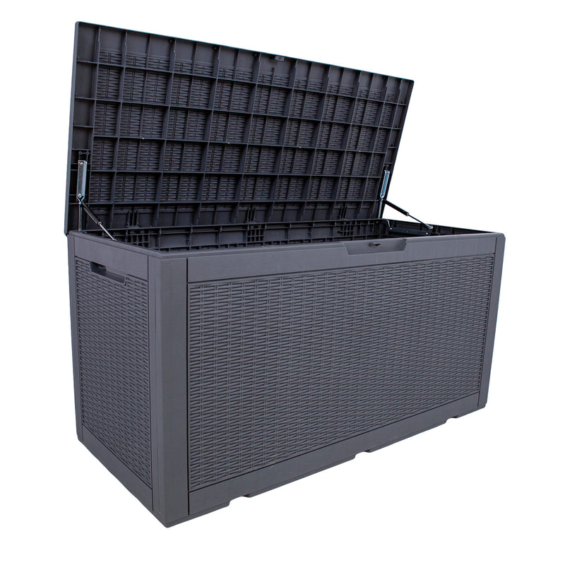 Storage box SAYA 122x54,5x63cm/380L, grey plastic - kuva 8