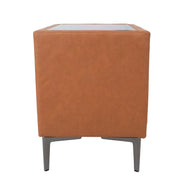 Night stand LENA 50,5x41xH54cm, cognac brown - kuva 7