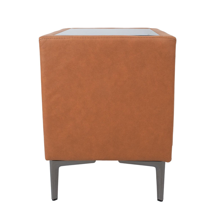 Night stand LENA 50,5x41xH54cm, cognac brown - kuva 7
