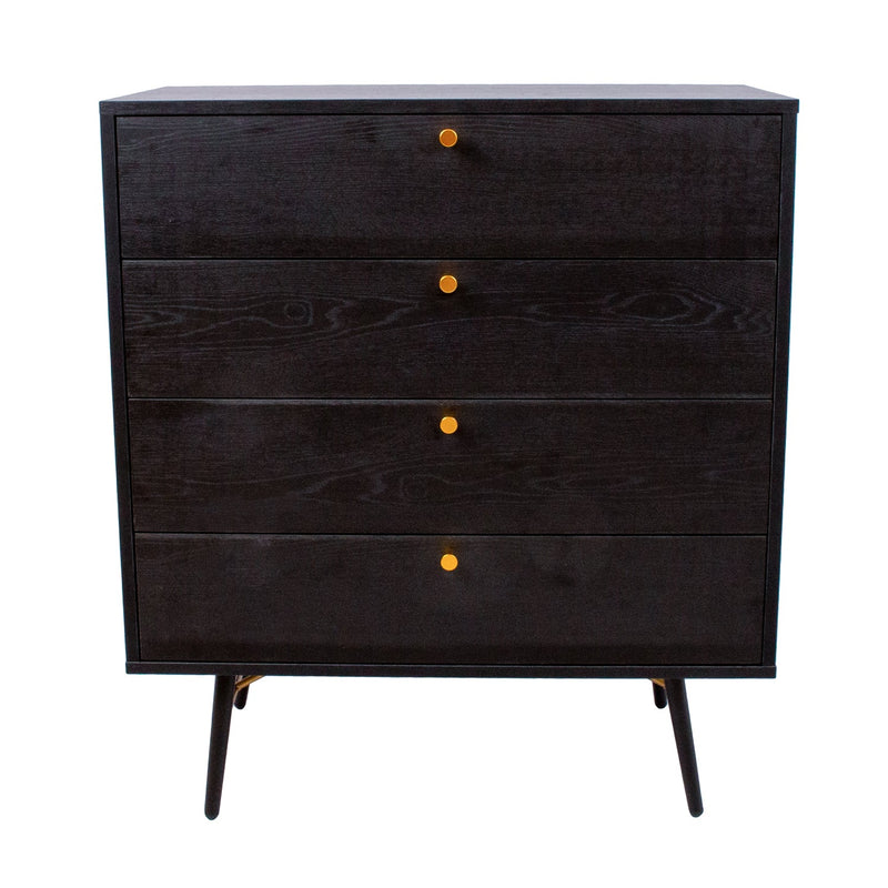 Luxembourg lipasto musta metallipinta 80x40x90 cm