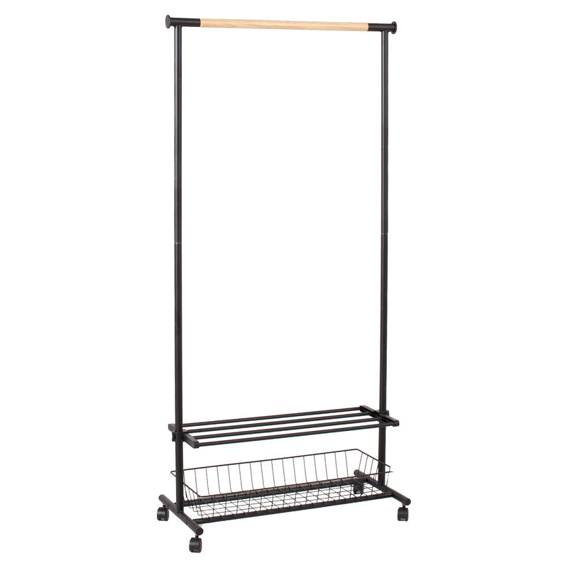 Forest naulakko lattianaulakko musta metallirunko minimalistinen design