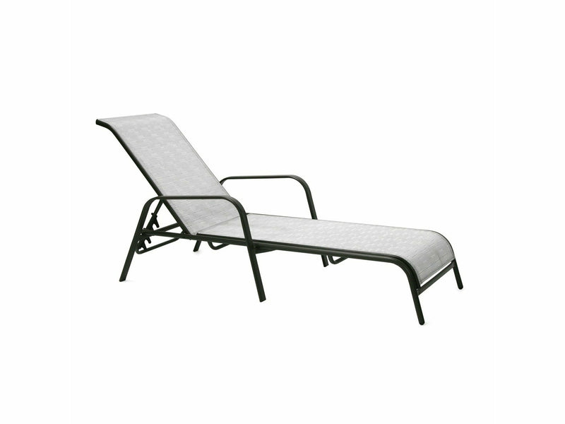 Dublin aurinkotuoli pihatuoli hopeanharmaa runko ruskeat pehmusteet