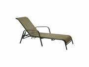 Dublin aurinkotuoli pihatuoli hopeanharmaa runko ja ruskea istuinpehmuste