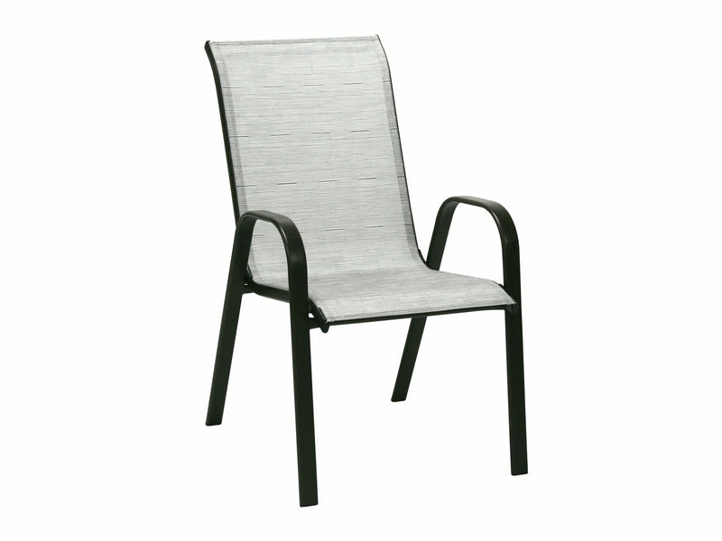 Dublin tuoli pihatuoli hopeanharmaa ja ruskea metallirunko