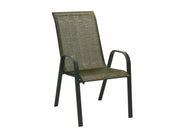 Dublin tuoli pihatuoli hopeanharmaa ja ruskea metallirunko