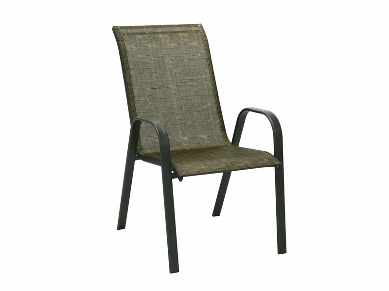 Dublin tuoli pihatuoli hopeanharmaa ja ruskea metallirunko