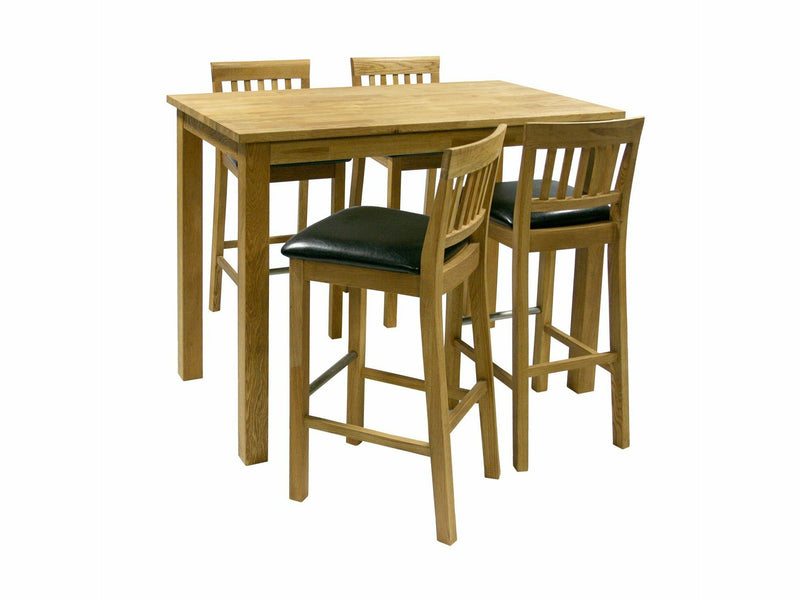 MAKU Laura 4 tamminen ruokailuryhmä mustilla jaloilla moderni design