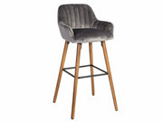 MAKU Ariel baarituoli sininen kangas ruokapöydän tuoli moderni design