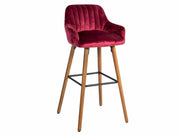 MAKU Ariel baarituoli sininen kangas ja musta metallirunko