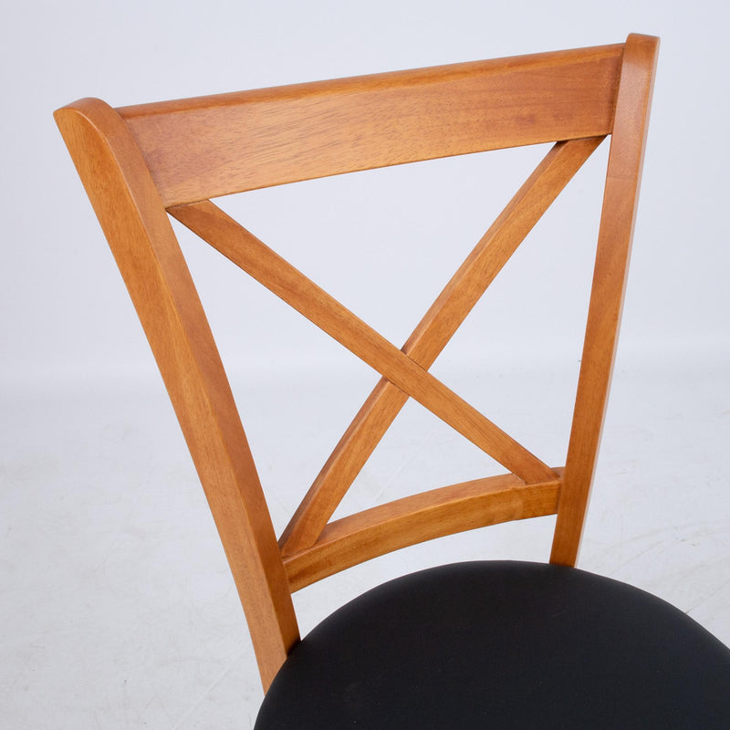 MAKU Mix & match ruokapöydän tuoli tammi runko musta istuin