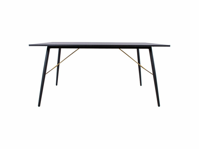 MAKU Luxembourg 6 musta ruokapöytä moderni design metallijalat