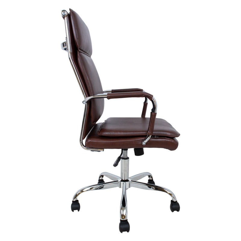 Ultra High työtuoli musta kromi korkeaselkäinen ergonominen
