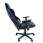 Master 1 pelituoli musta ja turkoosi väritys ergonominen muotoilu
