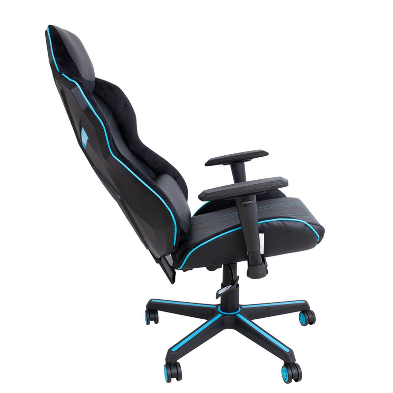 Master 1 pelituoli musta ja turkoosi väritys ergonominen muotoilu