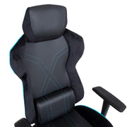 Master 1 pelituoli musta ja turkoosi väritys ergonominen muotoilu