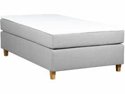 UINU Premium+ jenkkisänky vaaleanharmaa kangas 120 x 200 cm