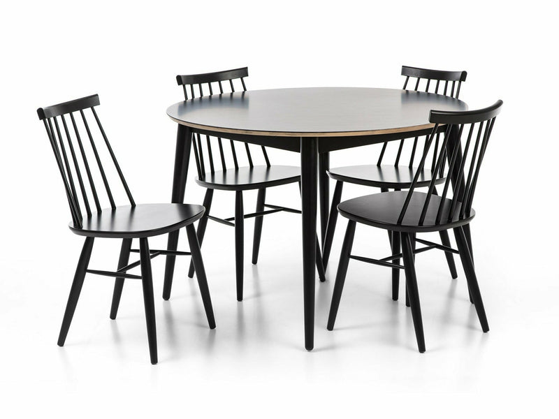 MAKU Kiwi Classic 4 ruokailuryhmä musta moderni design