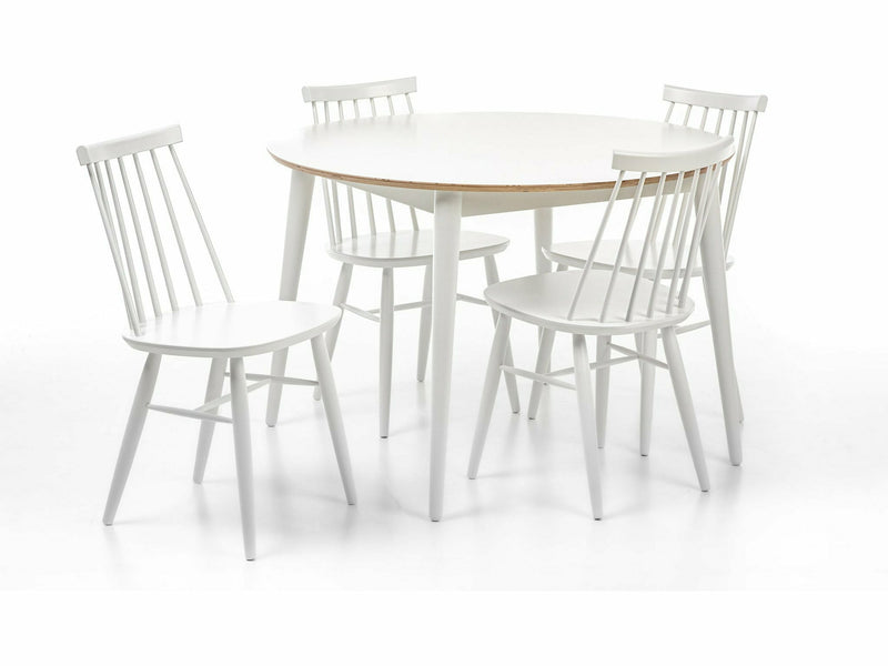 MAKU Kiwi Classic 4 ruokailuryhmä musta puu ja metallirunko