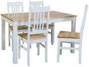 MAKU Anis 4 ruokailuryhmä valkoinen ja harmaa moderni design