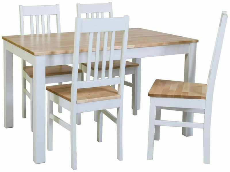 MAKU Anis 4 ruokailuryhmä valkoinen ja harmaa moderni design