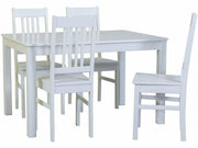 MAKU Anis 4 ruokailuryhmä valkoinen ja harmaa moderni design