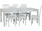 MAKU Anis 6 ruokailuryhmä valkoinen ja harmaa moderni design