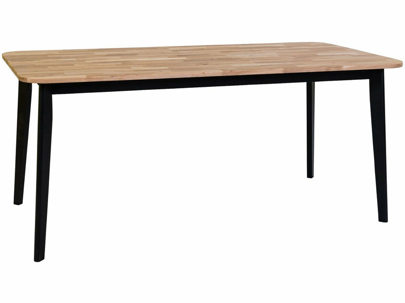 MAKU Mango 6 ruokapöytä valkoinen puuviilu moderni design
