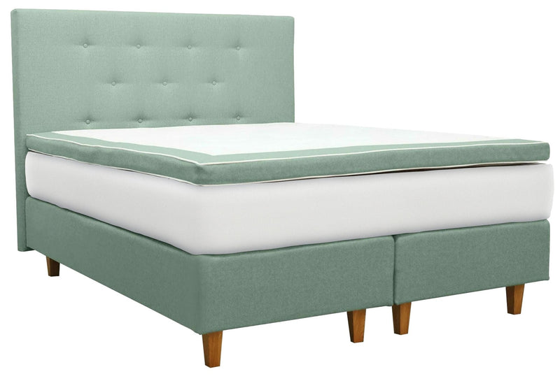 UINU Premium Jasmin jenkkisänkysetti beige Inari-kangas päädyllä 160x200 cm