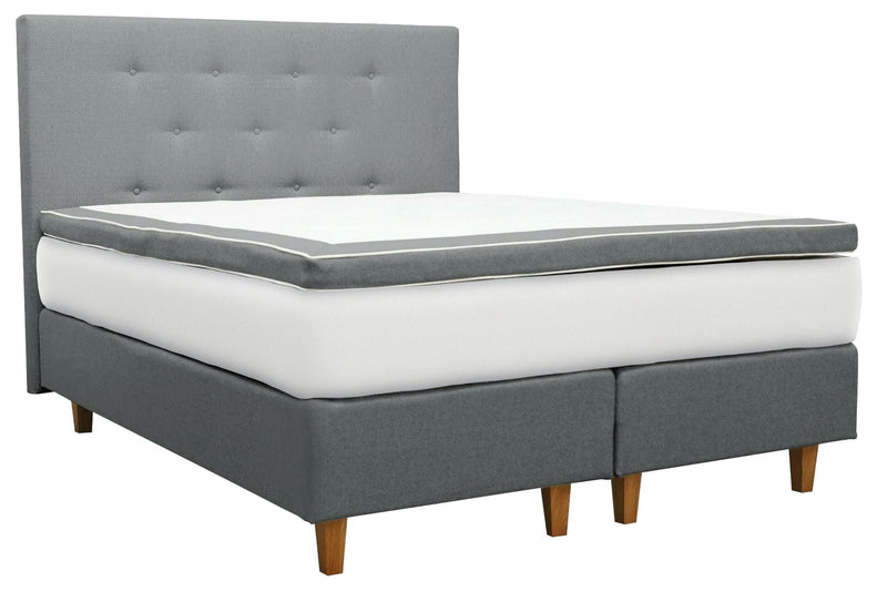 UINU Premium Jasmin jenkkisänkysetti beige Inari-kangas päädyllä 160x200 cm