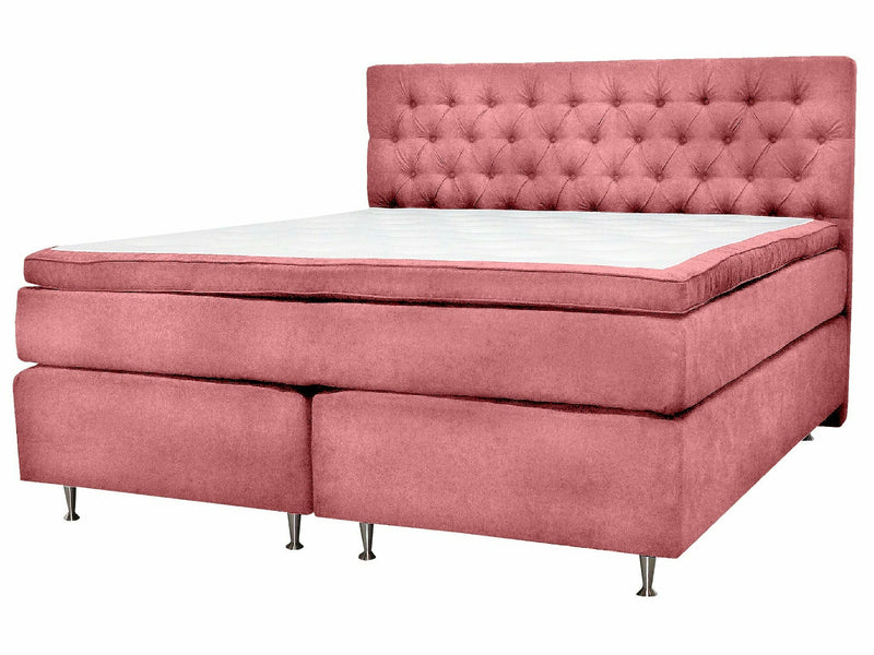 UINU Premium+ Fashion jenkkisänkysetti vaaleanpunainen persikka päädyllä 160x200 cm