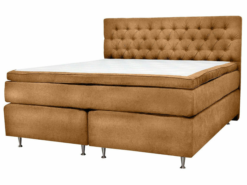 UINU Premium+ Fashion jenkkisänkysetti vaaleanpunainen persikka kangas päädyllä 160x200 cm