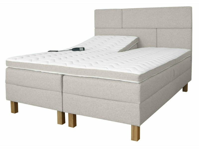 UINU Comfort Optima moottorisänkysetti runkopatjat grafiitinharmaa kangas päädyllä