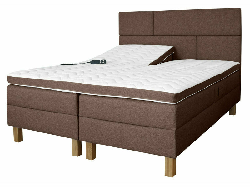 UINU Comfort Optima moottorisänkysetti runkopatjat grafiitinharmaa kangas päädyllä