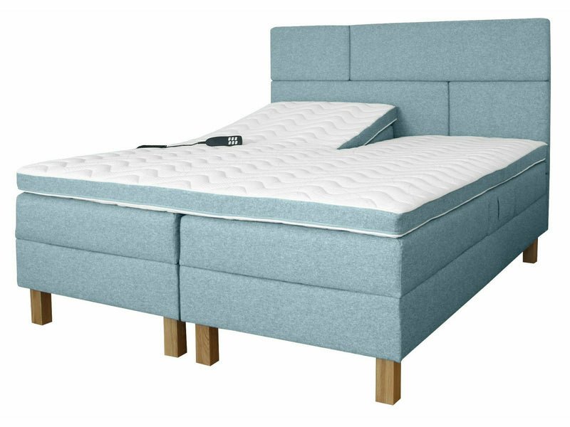 UINU Comfort Optima moottorisänkysetti runkopatjat grafiitinharmaa kangas päädyllä