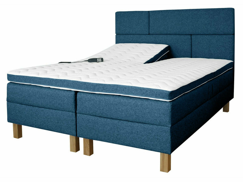 UINU Comfort Optima moottorisänkysetti runkopatjat grafiitinharmaa kangas päädyllä