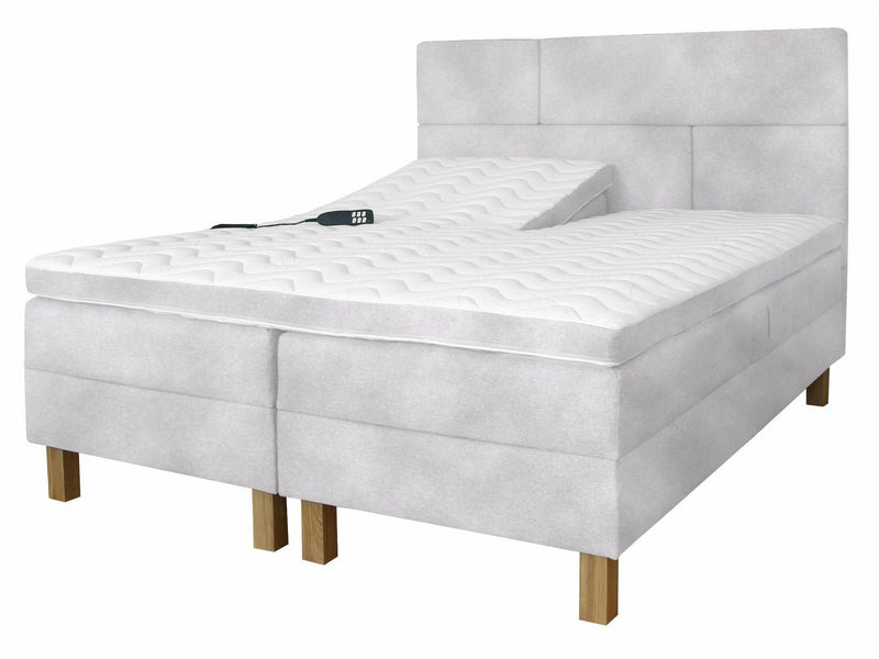 UINU Comfort Optima moottorisänkysetti runkopatjat grafiitinharmaa kangas päädyllä