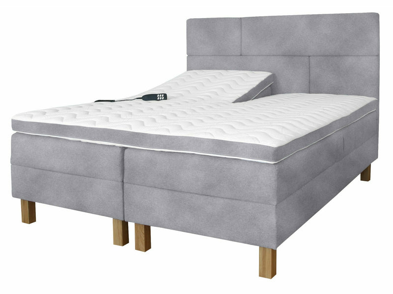 UINU Comfort Optima moottorisänkysetti runkopatjat grafiitti Inari-kangas päädyllä 160x200 cm