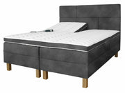 UINU Comfort Optima moottorisänkysetti runkopatjat grafiitinharmaa kangas päädyllä